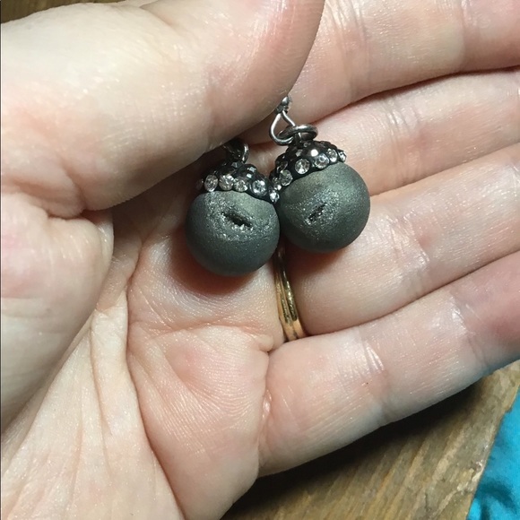 Real druzy geode earring, handmade, Designmefab - Picture 2 of 6